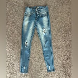 Distressed Blue Women's Jeans
